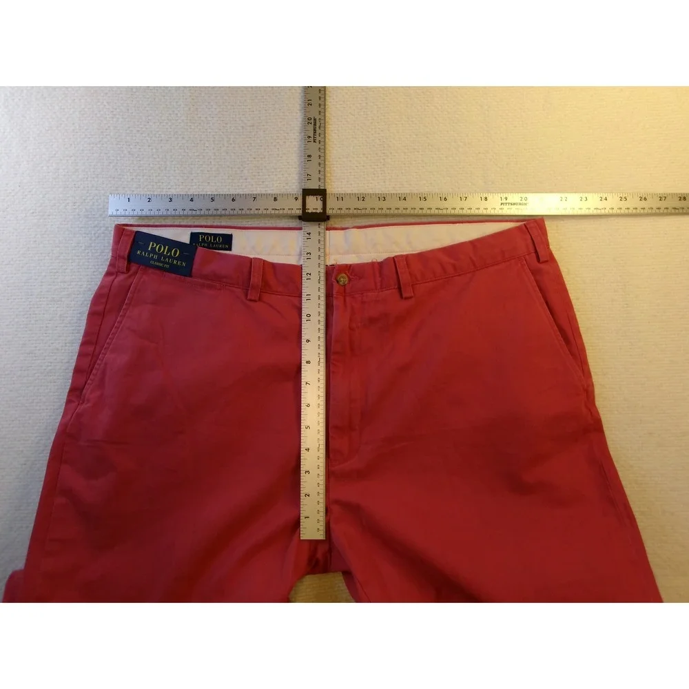 Polo Ralph Lauren Classic Fit Pants Nantucket‎ Red Mens 42x32 HEMMED NWT